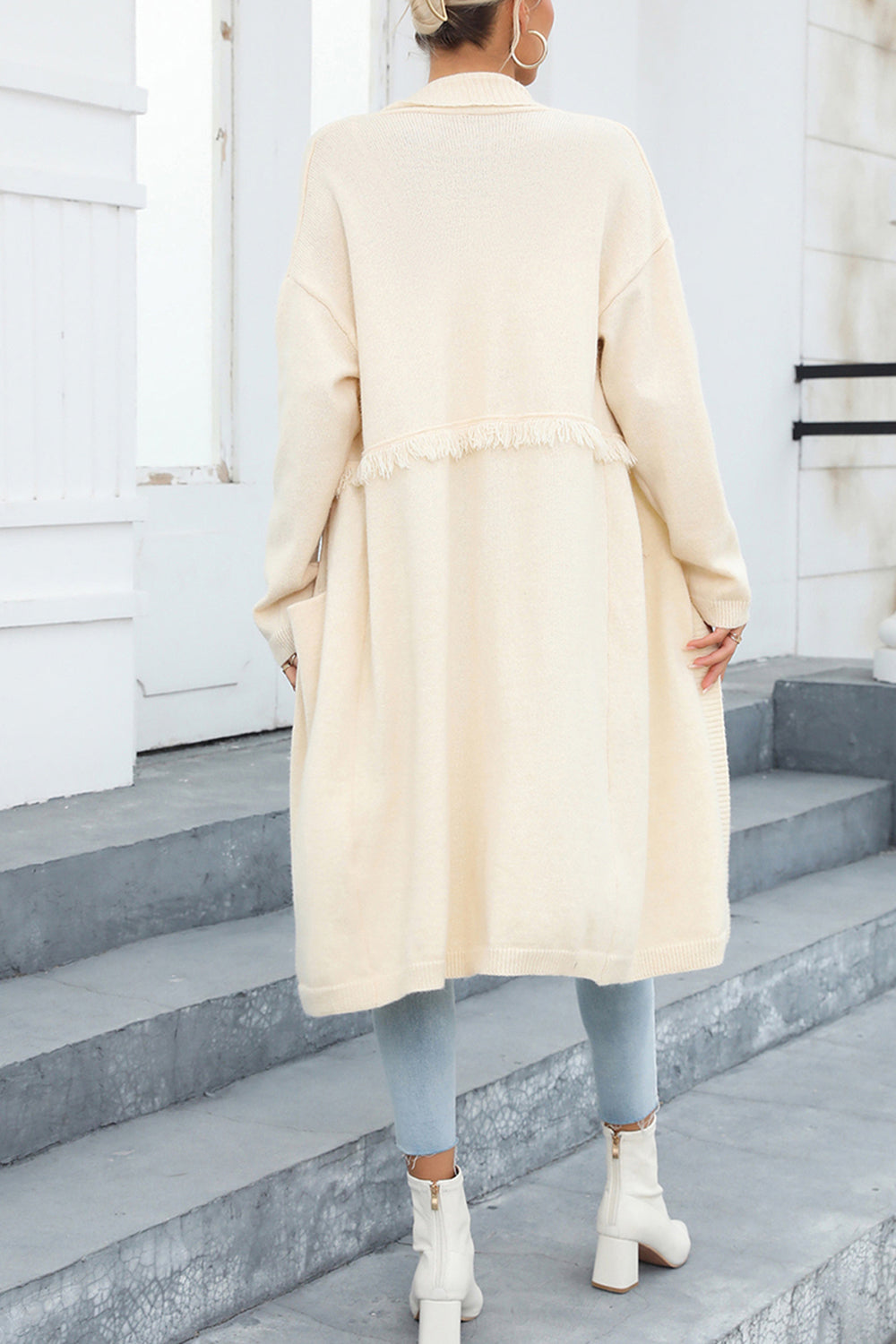 Maxct &Open Front Pocketed Cardigan