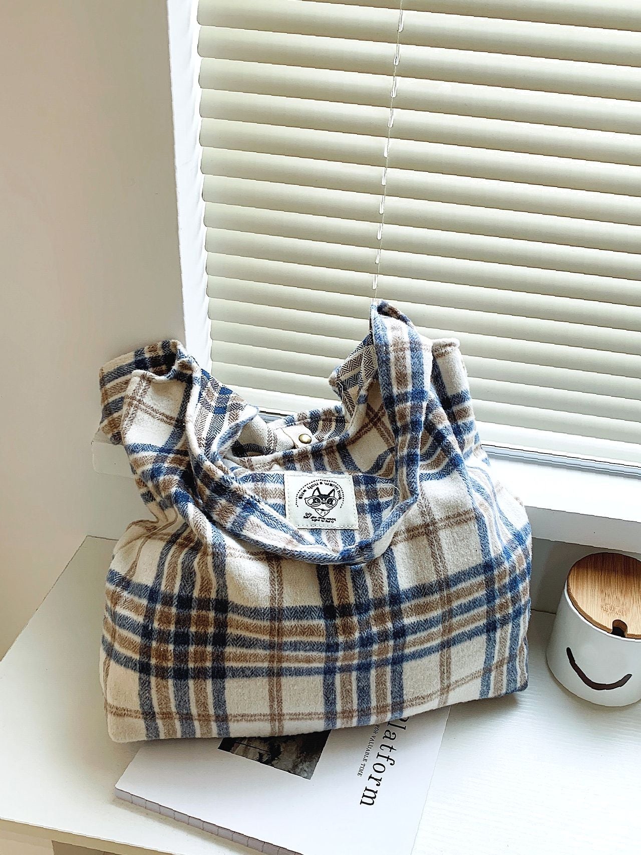Maxct - Plaid Tote Bag  - Women Tote Bags