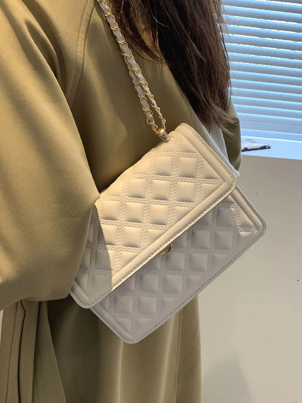 Bag For Love - Minimalist Textured Flap Square Bag  - Women Maxct Bags