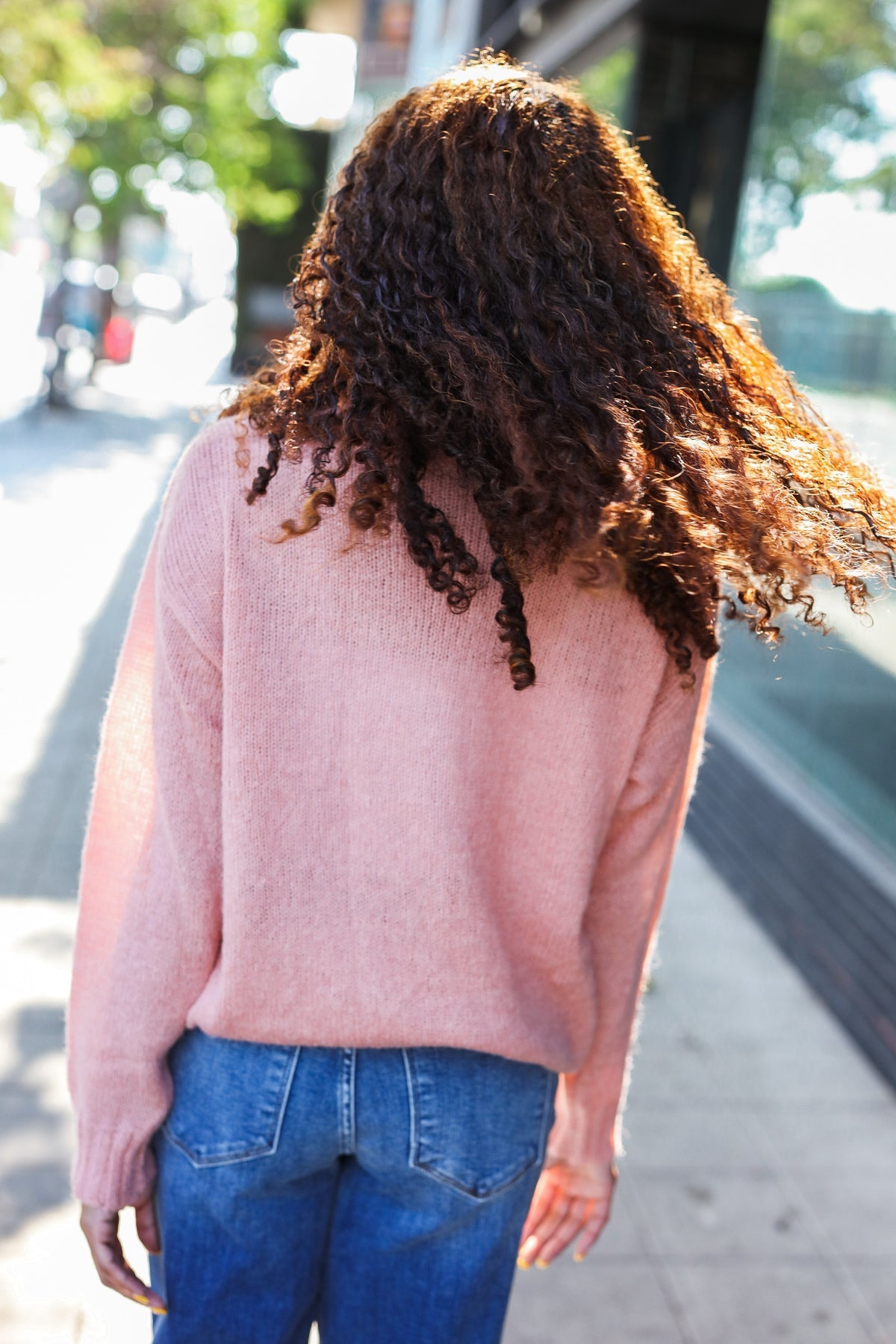 Maxct &Eyes On You Terracotta Flower Patch Oversized Knit Sweater