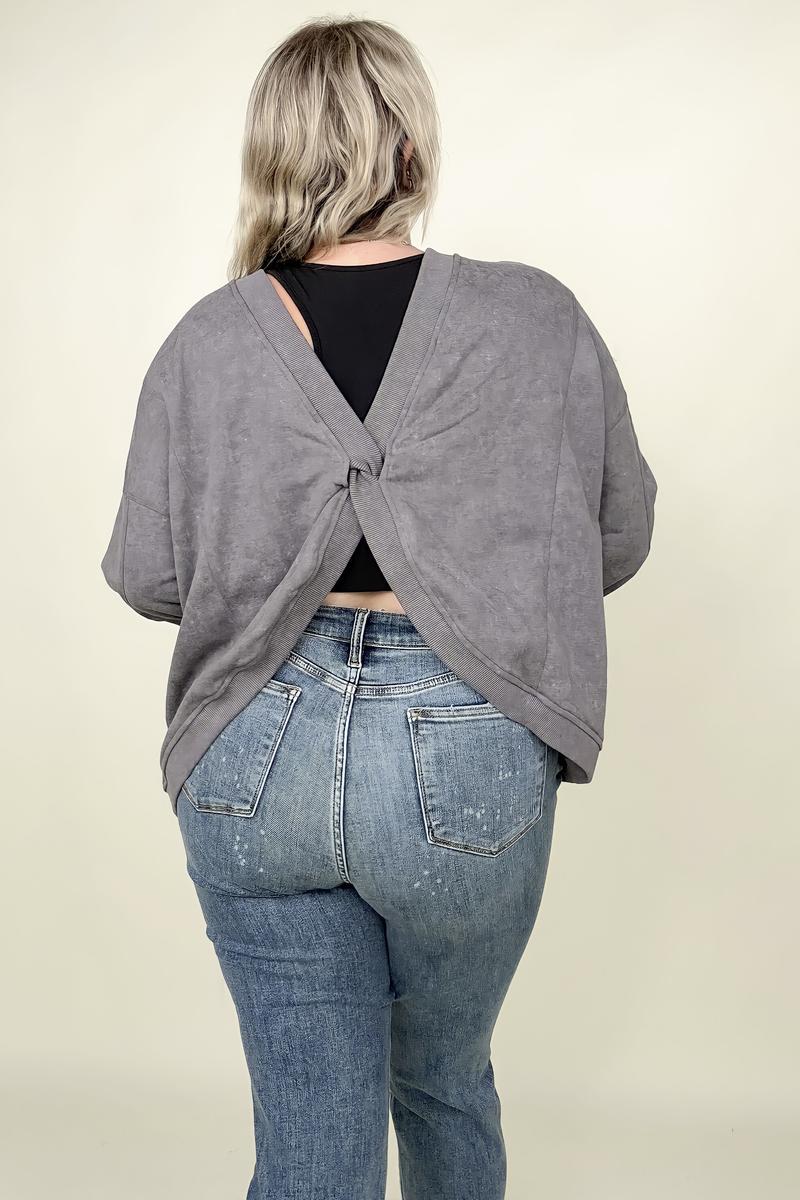 Maxct &Twist Detail Reversible Oversized Sweatshirt With Pockets