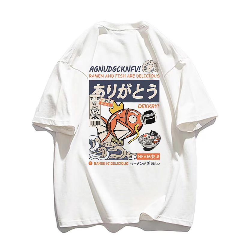 Maxct outfit ideas for school Japanese-style Harajuku Shirt Cotton Anime O-neck T-shirt Sh