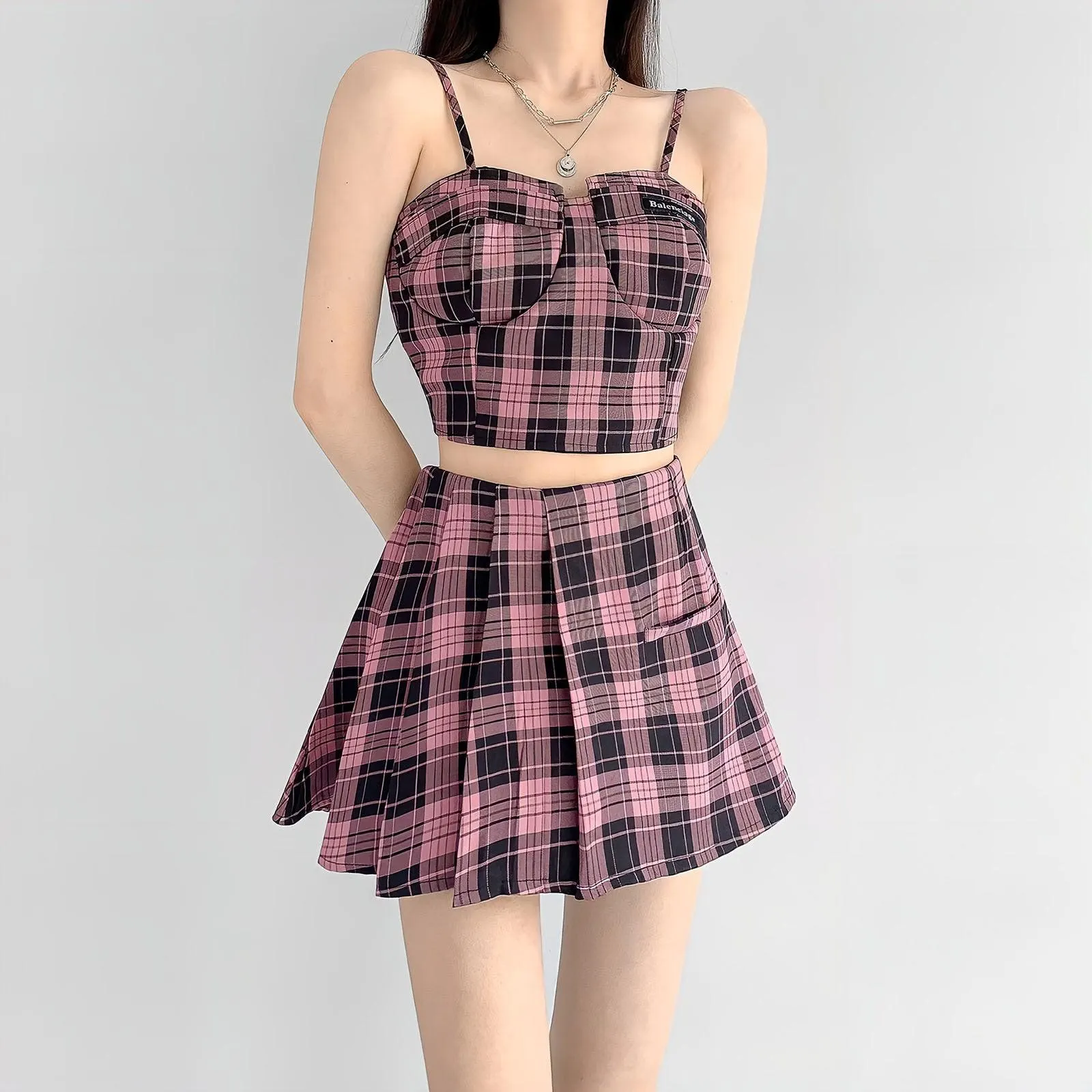 Maxct &Barbie Mini Skirt & Crop Top Two Piece Set