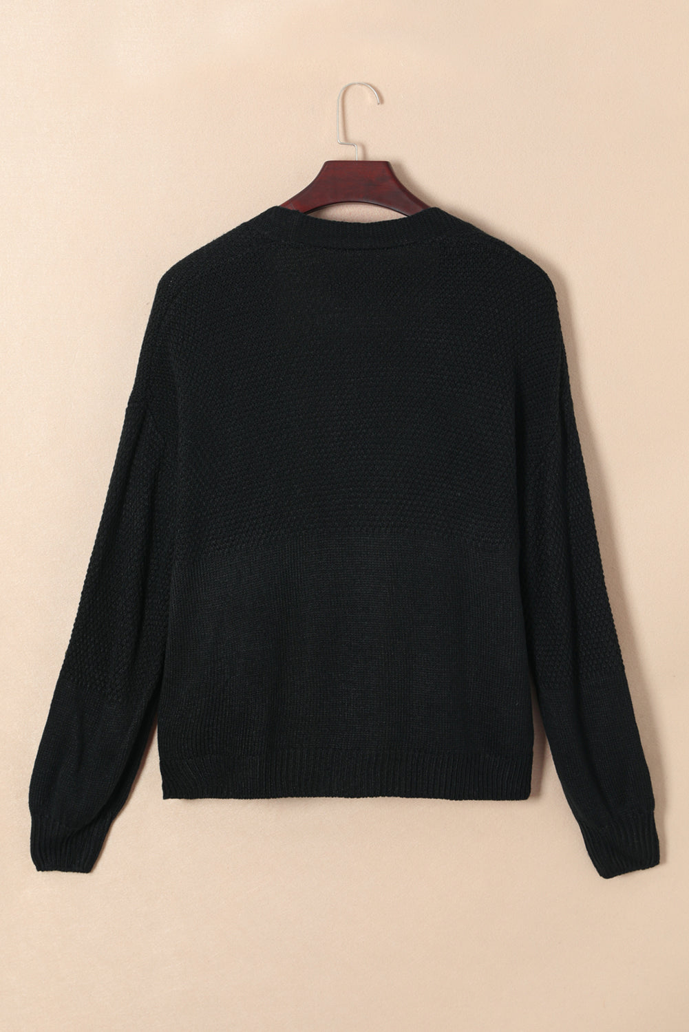 Maxct &Floral Applique Drop Shoulder Open Front Cardigan