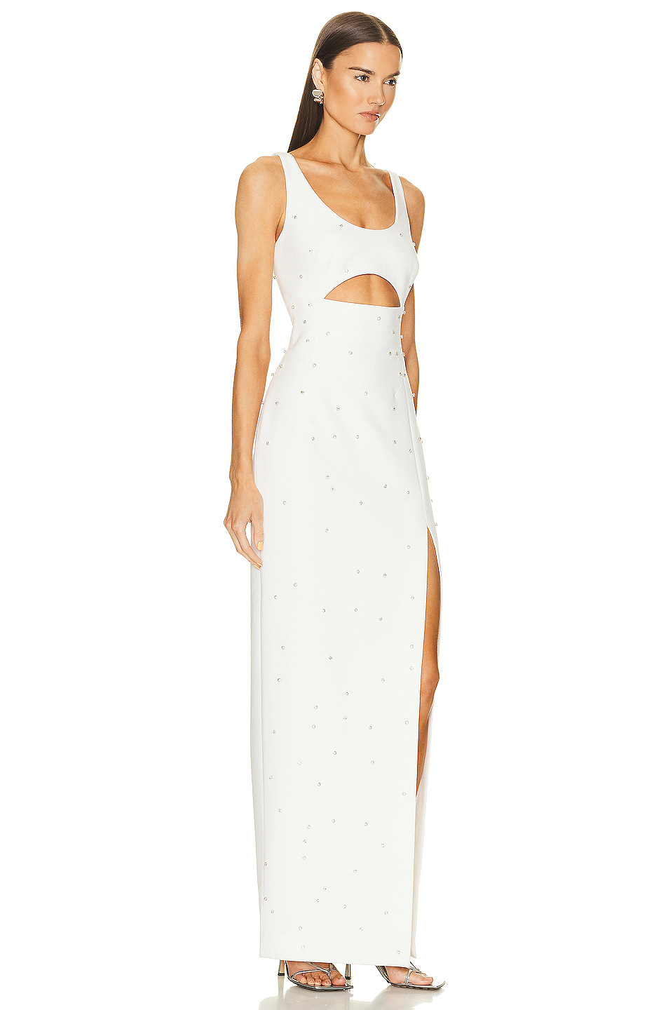 Women's Summer Foreign Trade High Quality Diamond Bandage Dress Women's High-end French Evening Dress