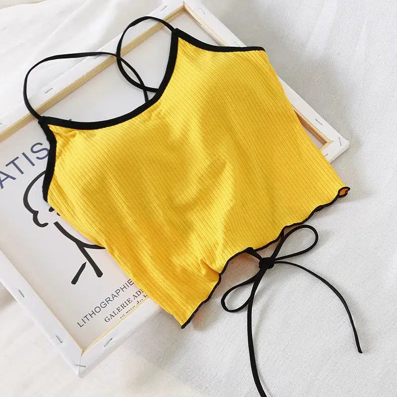 Maxct &Basic Corduroy Backless Crop Top