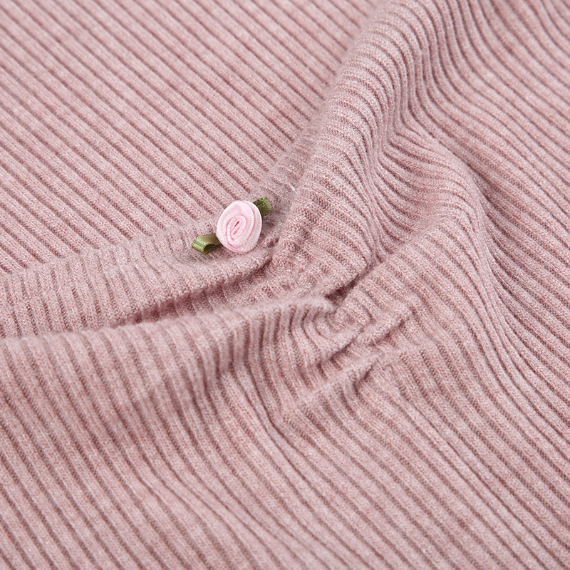 Cute Coquette Pink A-line Mini Dress Fairycore Sweet Full Sleeve Square Collar Short Dresses for y2k