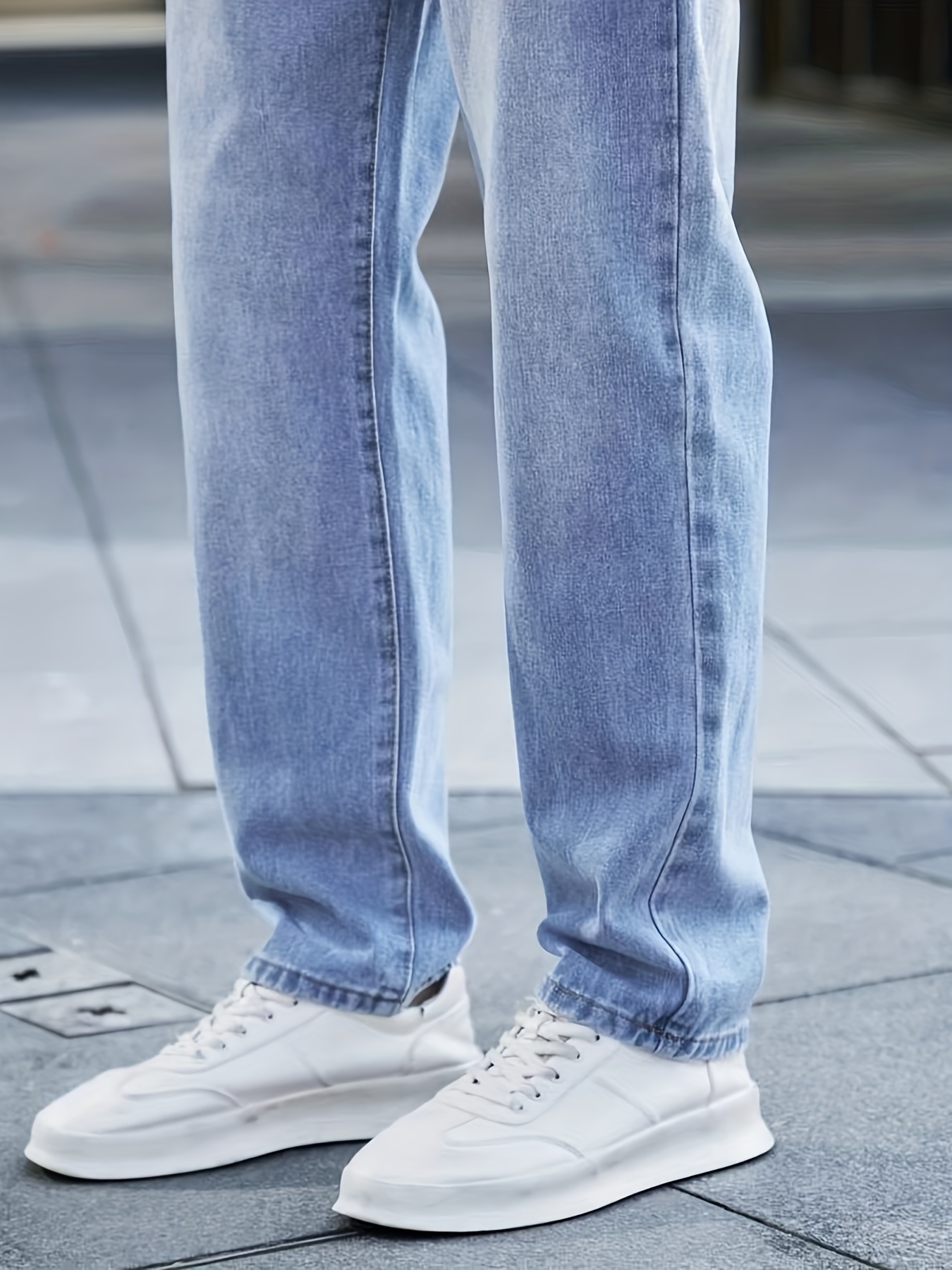 Men's Cat Scratch Straight Leg Jeans