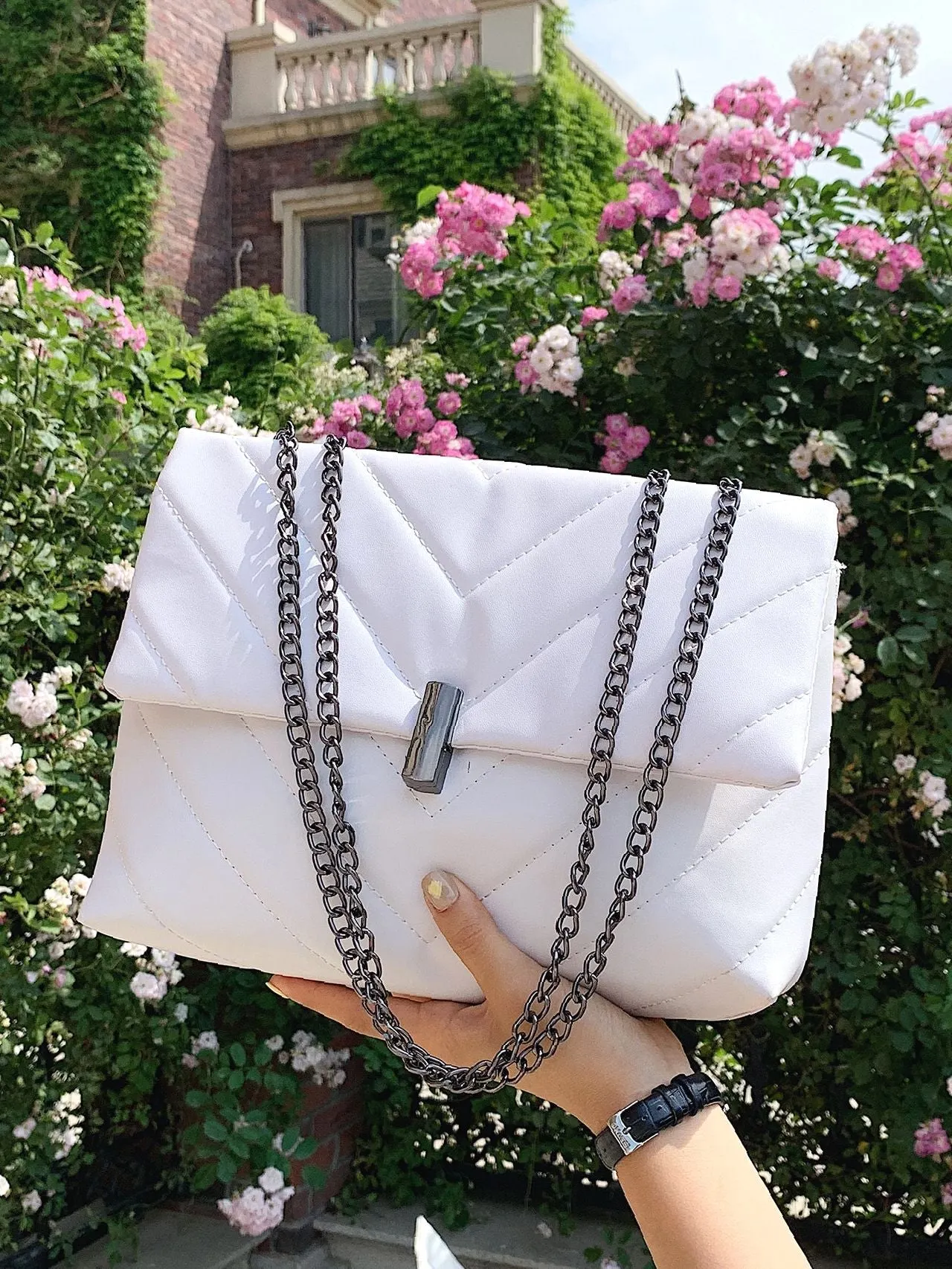 Maxct - Chevron Chain Tote Bag  - Women Tote Bags