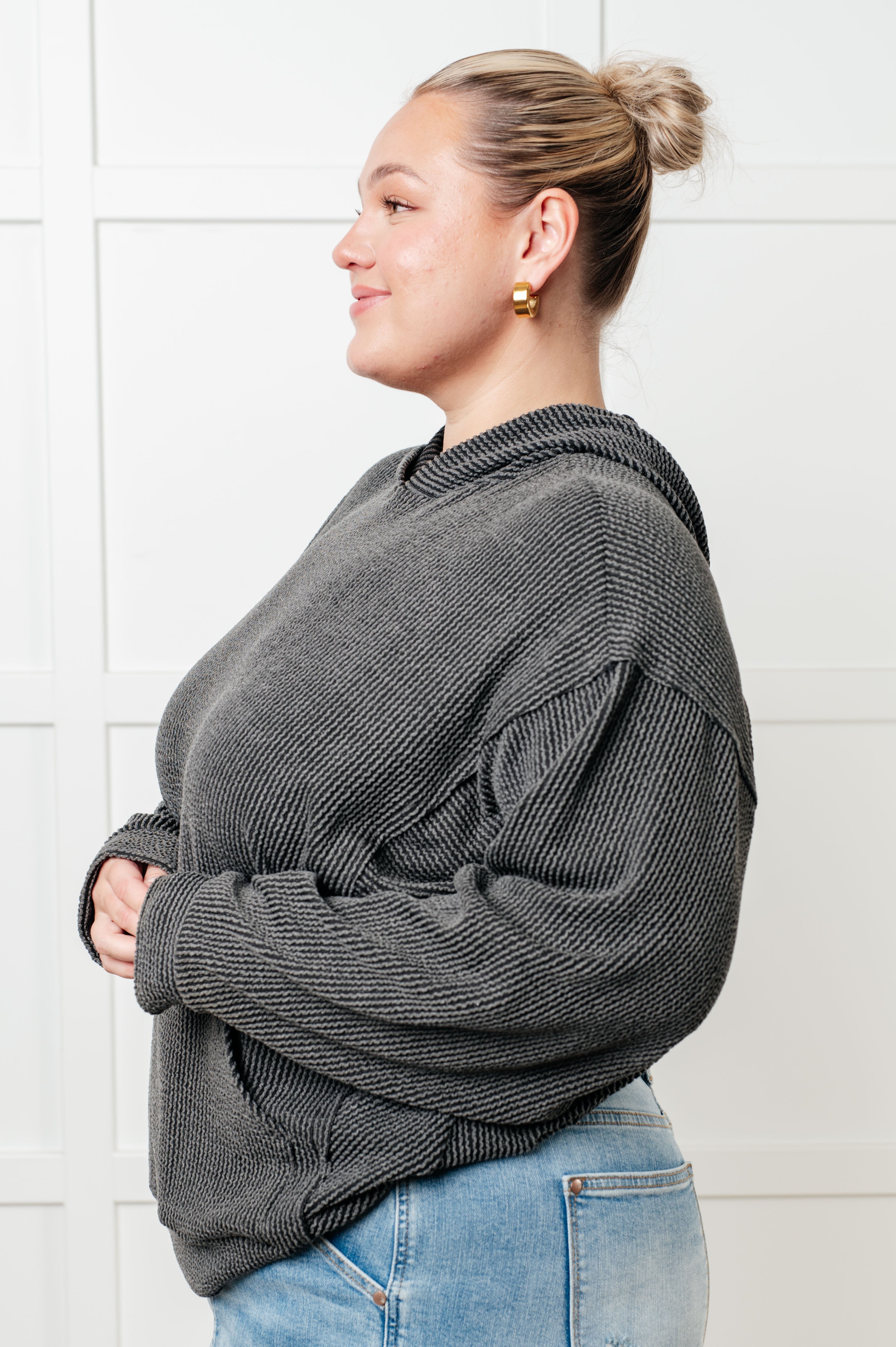 Maxct &Hold That Thought Rib Knit Hoodie