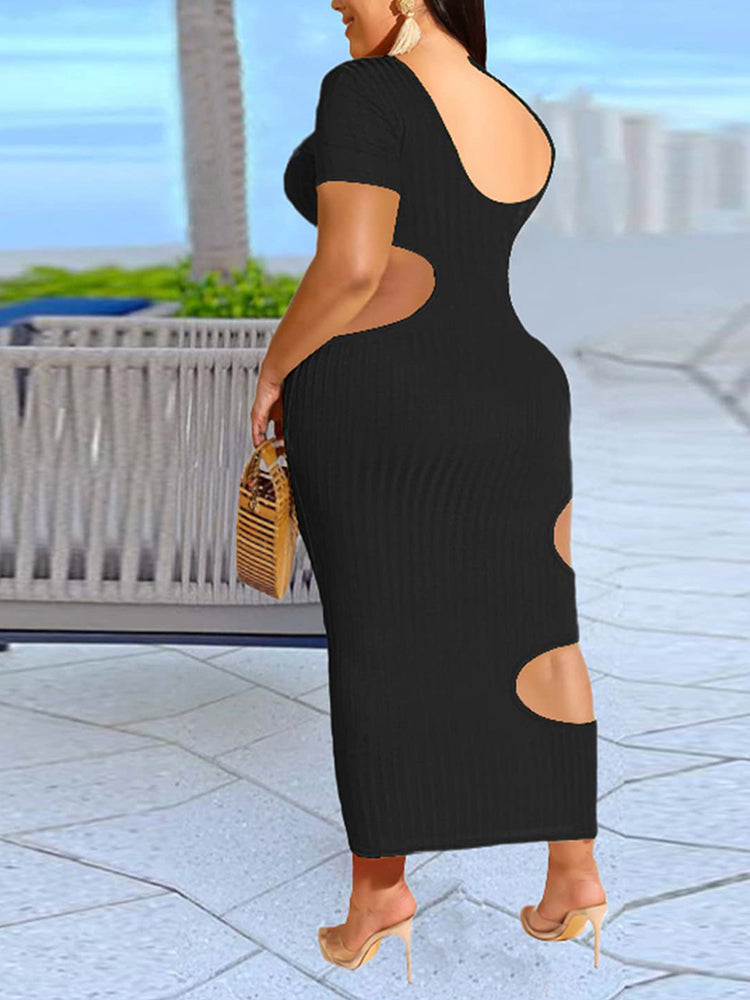 Cut Out Bodycon Midi Dress Maxct