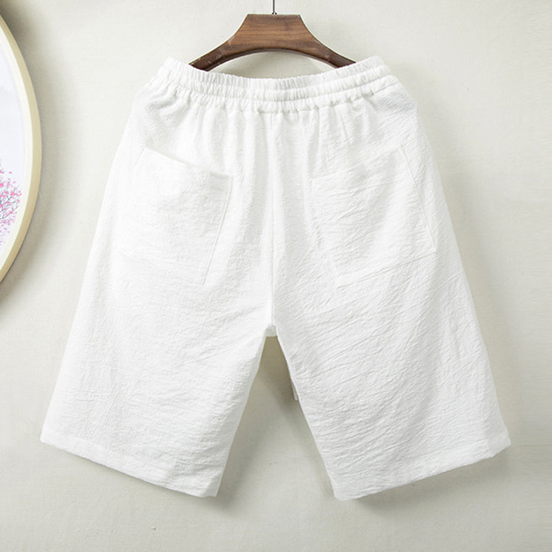 Maxct Summer Cotton Linen Loose Shorts