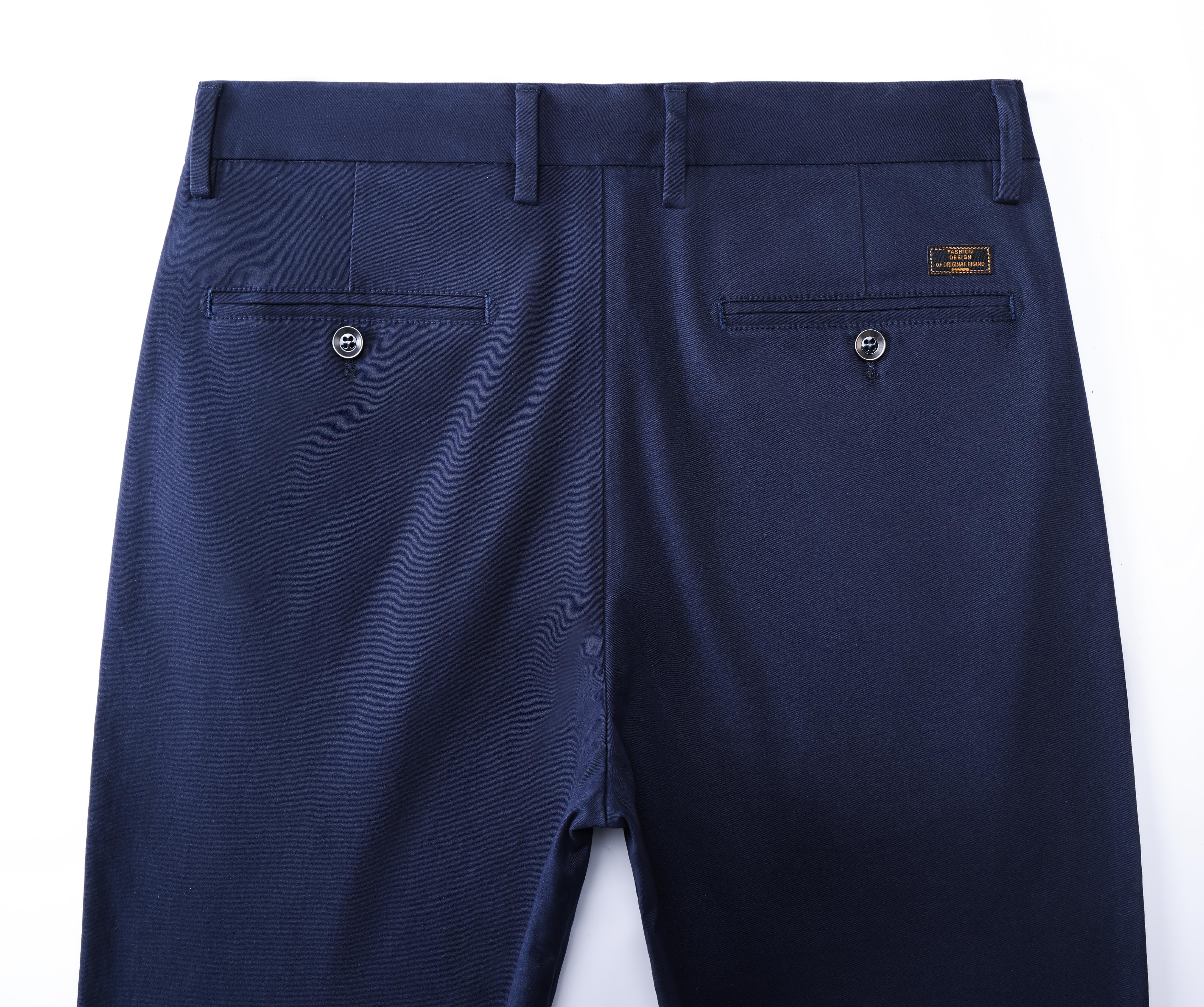 Men's Casual Pants For Fall Winter Business, Classic Design Stretch Dress Pants