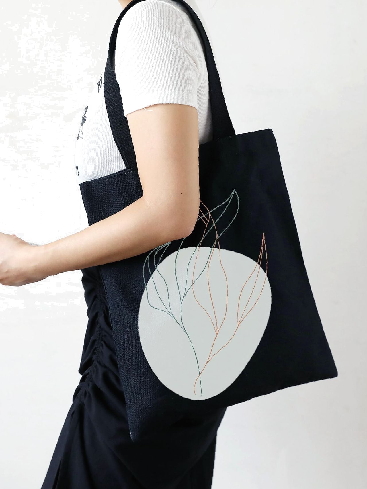 Maxct - Leaf Print Shopper Bag  - Women Tote Bags