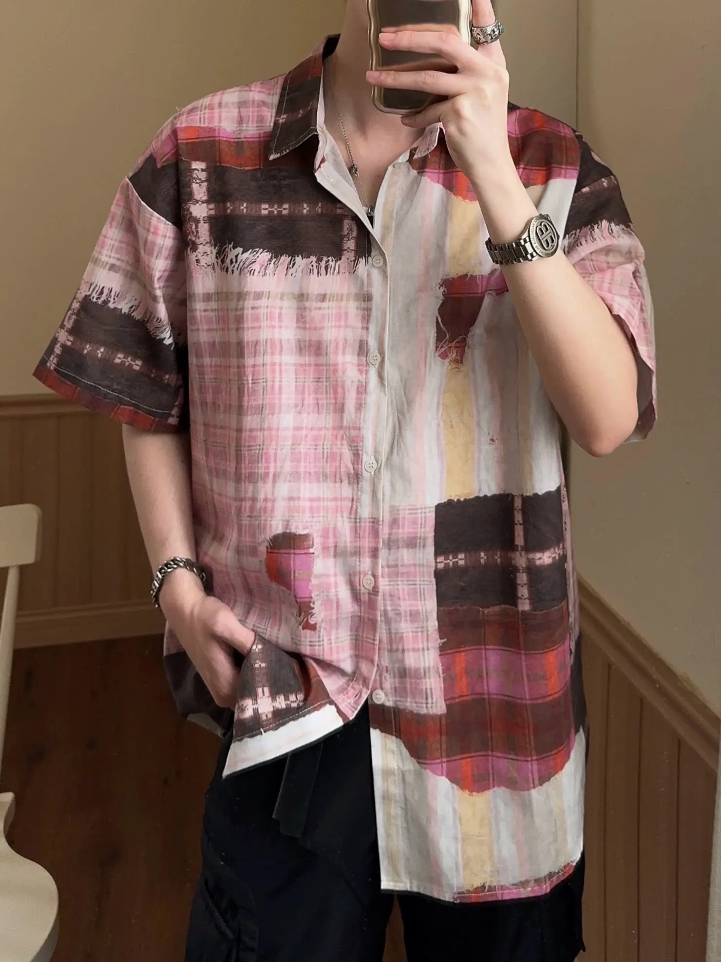 JM Tea Towel Print Shirt Maxct - Image 6