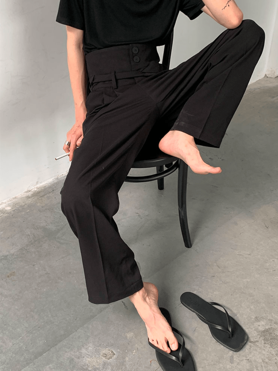 Maxct [COLN] high-waisted straight-leg pants NA321