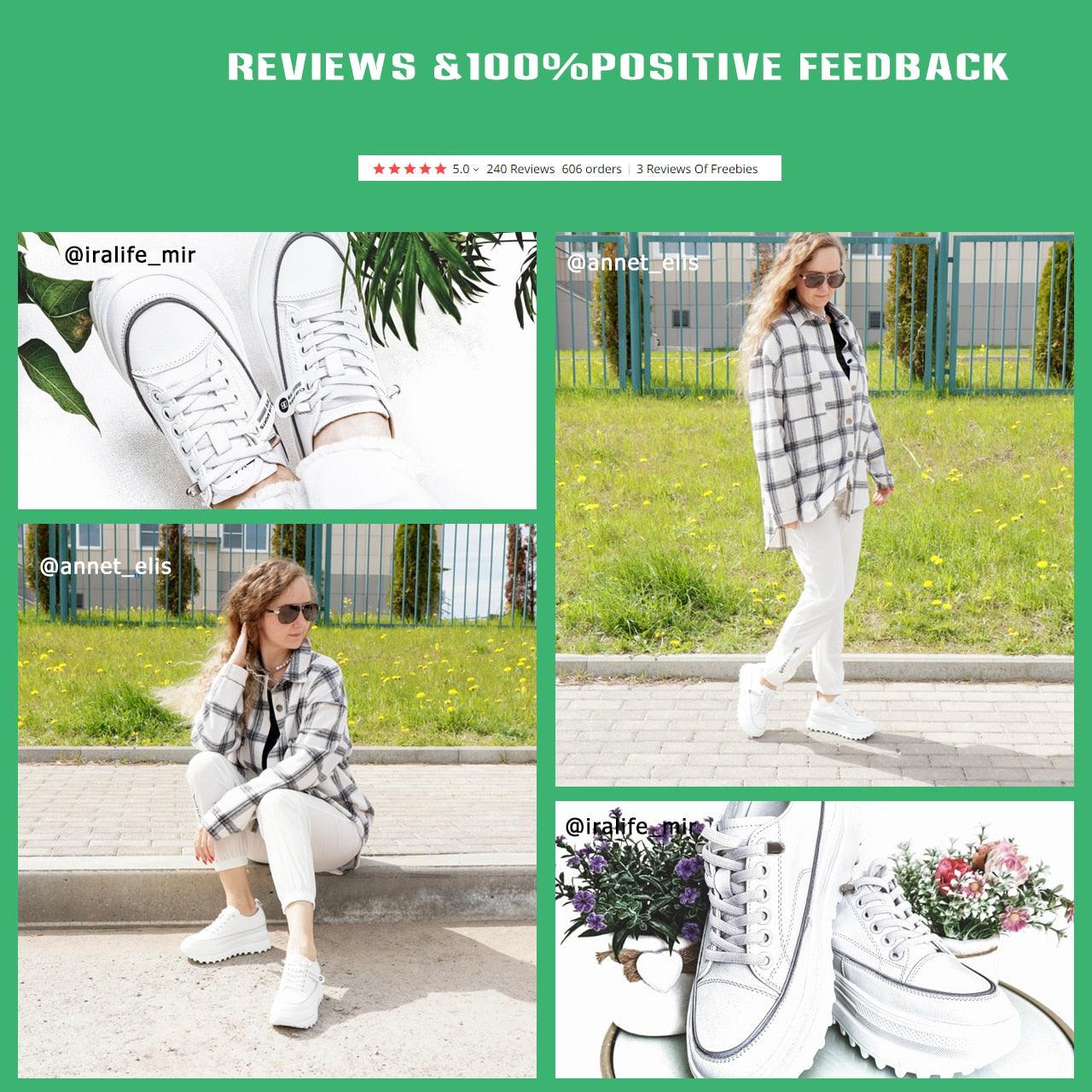 Platform Leather Sneaker Pumps for Women Maxct