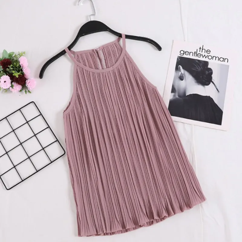 Maxct New Chiffon Tank Top Tees Women Loose Strapless Sexy Solid Elegant Tops