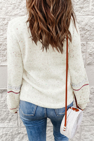 Maxct &Multicolored Pilling Detail Ribbed Trim Sweater - Image 8