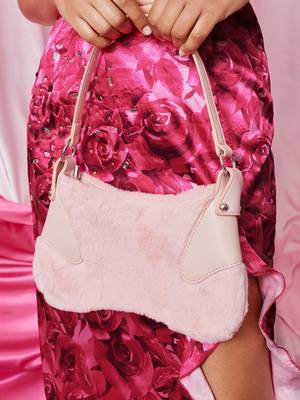 Bag For Love - Rhinestone Decor Flap Baguette Bag - Women Maxct Bags