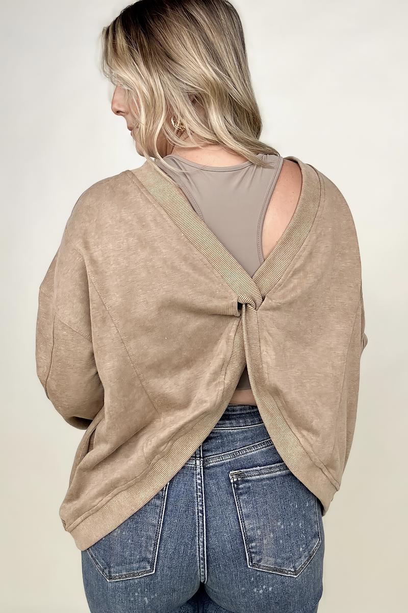 Maxct &Twist Detail Reversible Oversized Sweatshirt With Pockets