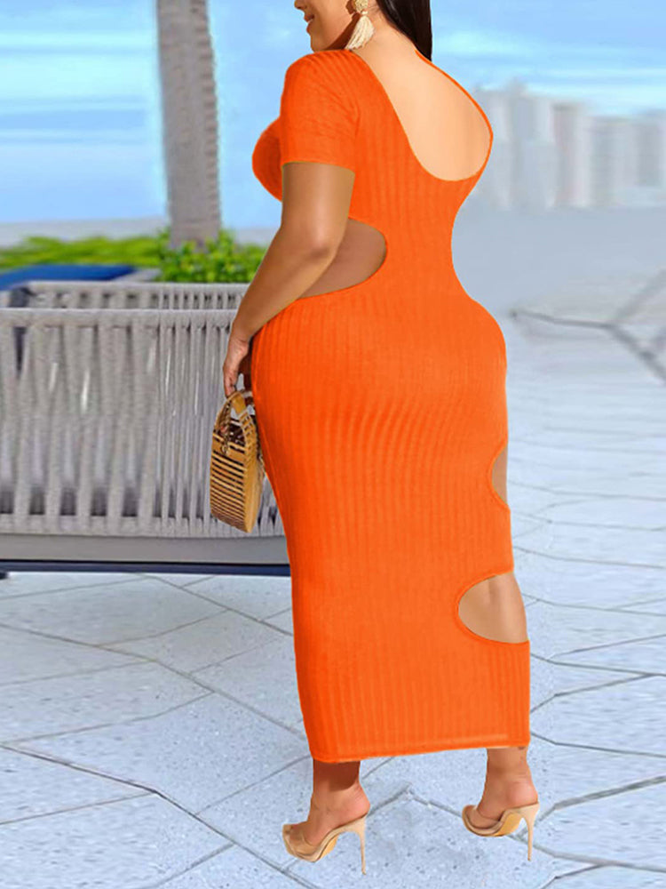 Cut Out Bodycon Midi Dress Maxct