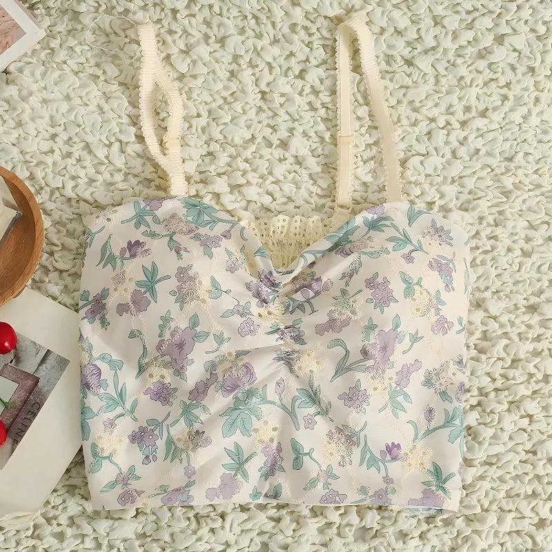 Maxct &Cottagecore Floral Crop Top