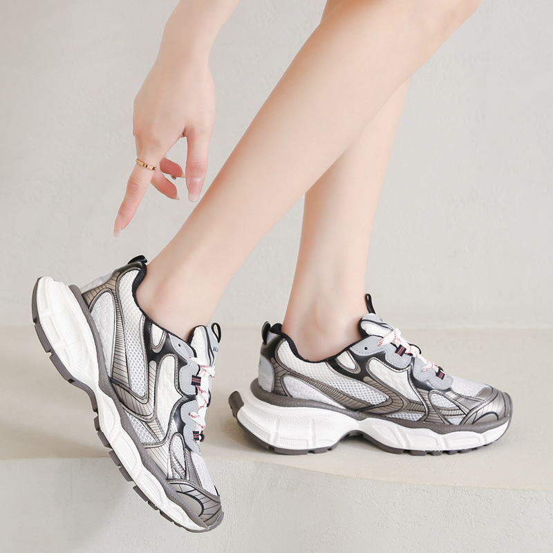 Women's 5cm Leather Sneakers - true deals club