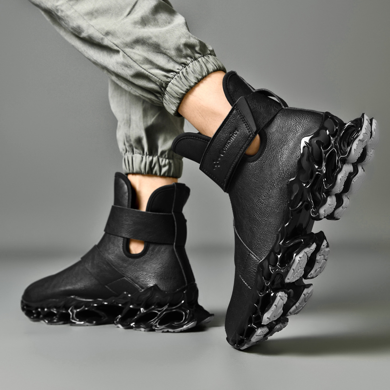Warm Plush High-top Blade Sneakers - true deals club
