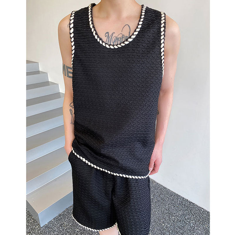 Maxct Webbing Trim Tank and Shorts Two Piece Set - Image 4