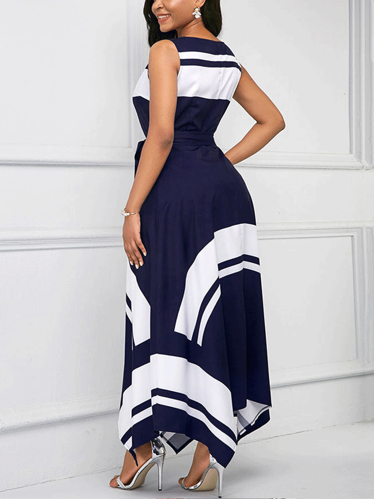 Hem Sleeveless Maxi Dress Maxct