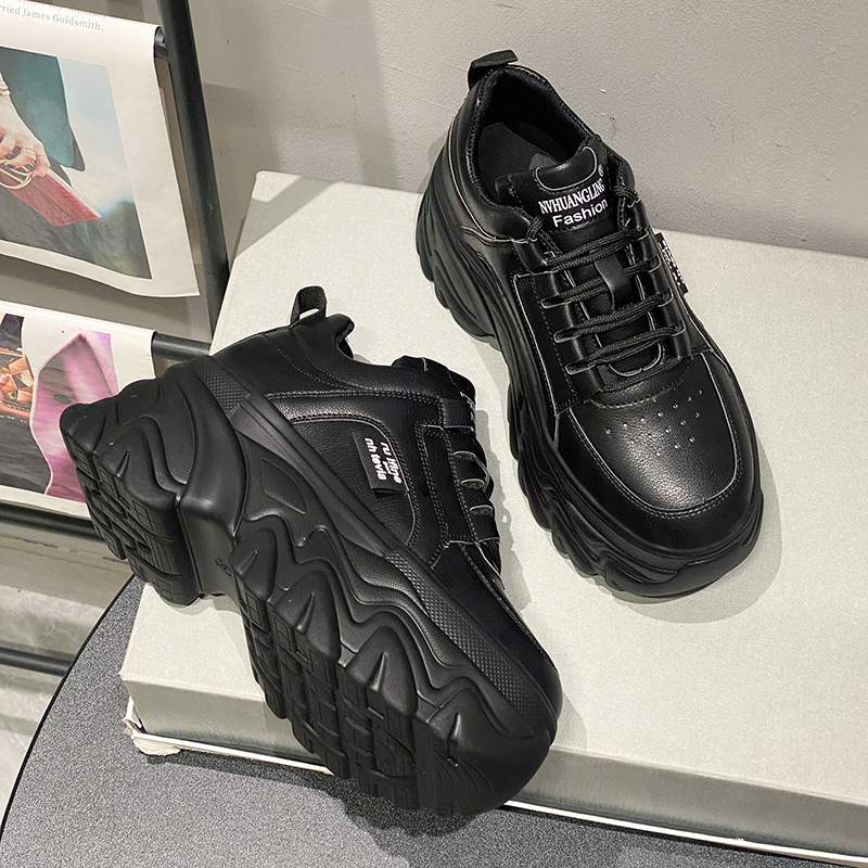 Platform Sneakers Women Spring Autumn PU Leather - true deals club
