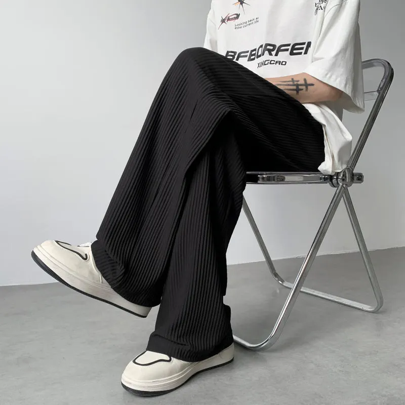 liu Essential Pleated Straight Trousers Maxct