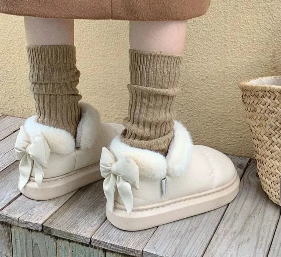 Booties for Women Winter Cute Bow Ankle Boots Maxct