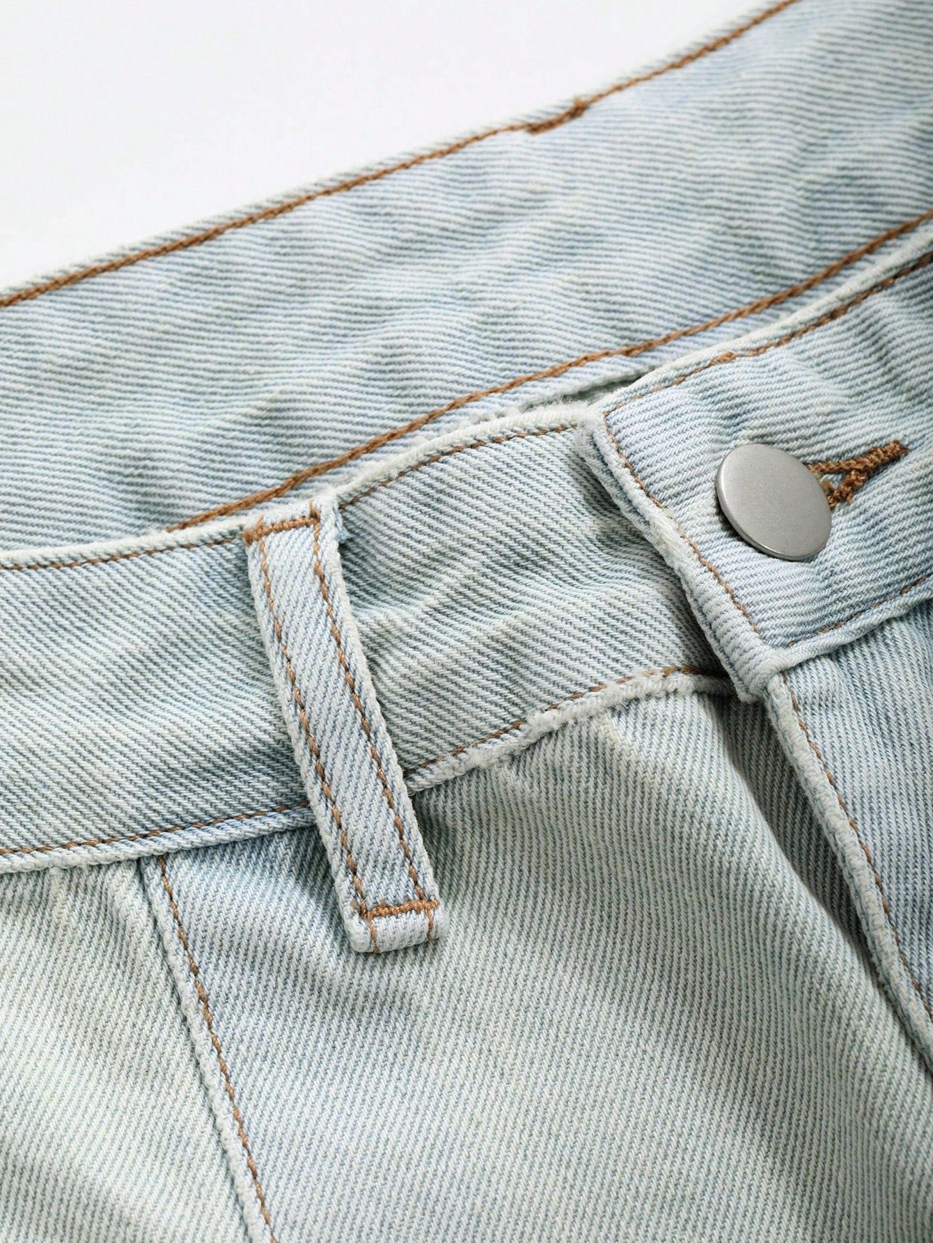 Maxct Women's Loose Fit Casual Denim Pants With Pleats And Frayed Hem