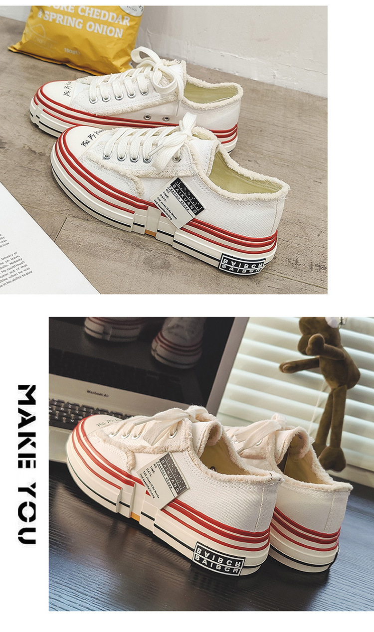 Unisex Chunky Sneakers - Thick Sole, Low Top, Vulcanized