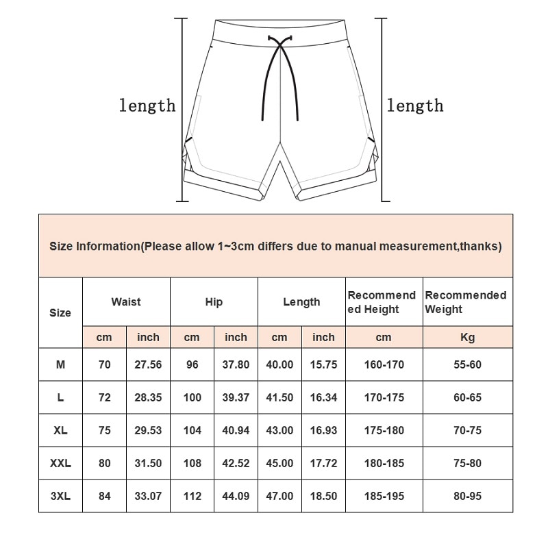 Men's 2-in-1 Running and Gym Shorts: Quick Dry Workout Fitness - true deals club