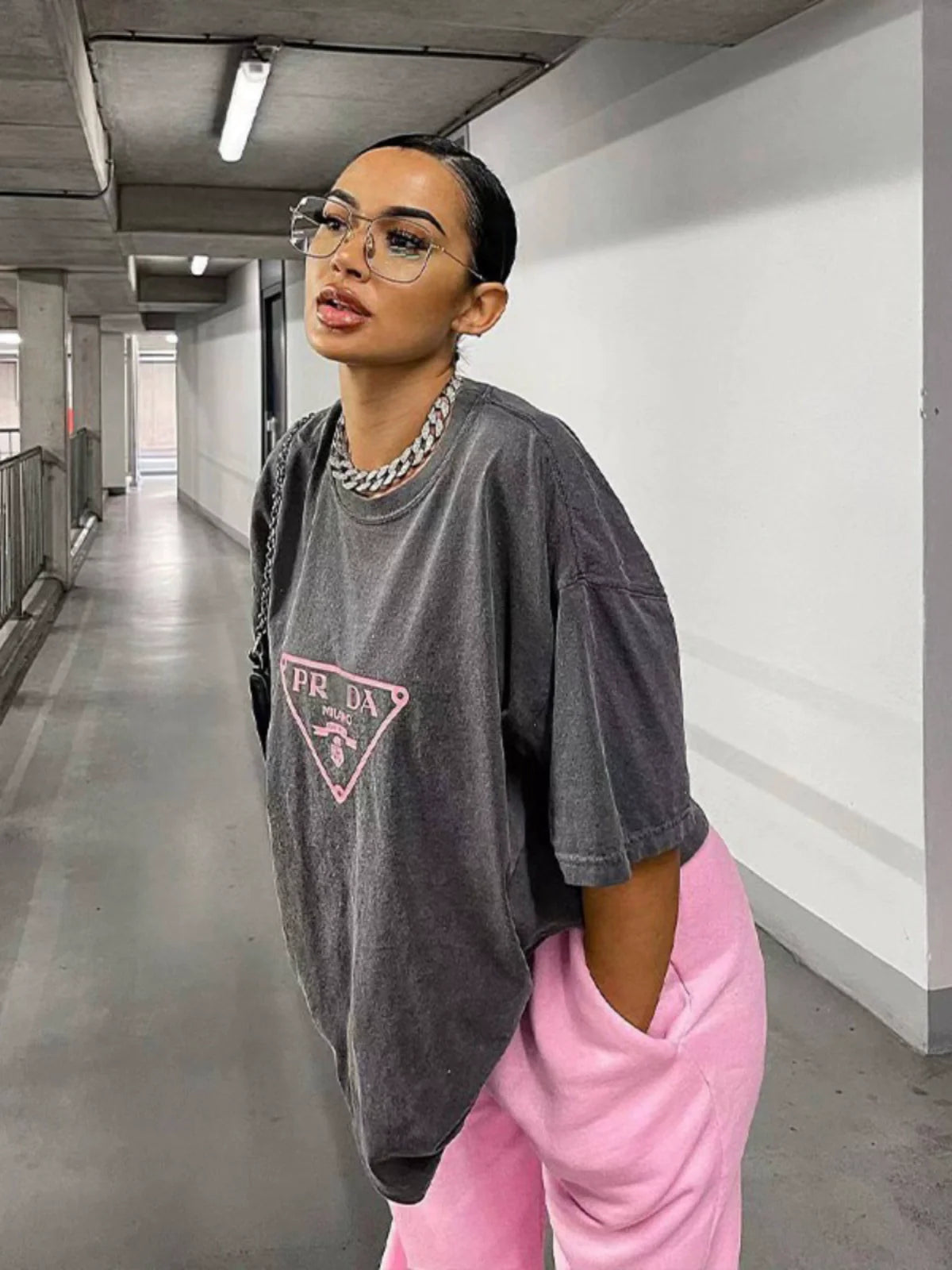 Maxct Oversized Half Sleeve Graphic Printed Shirt