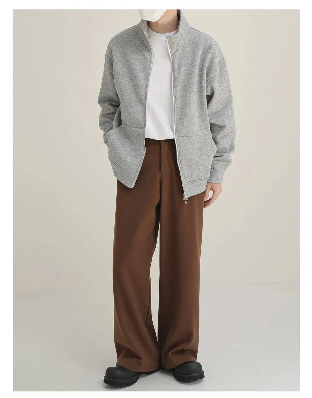 Maxct Stand Collar Zipper Jacket