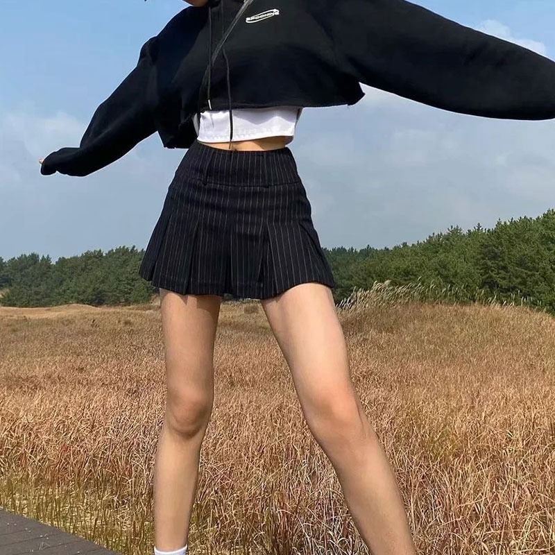Baby Lies Striped Pleated Skirt Maxct
