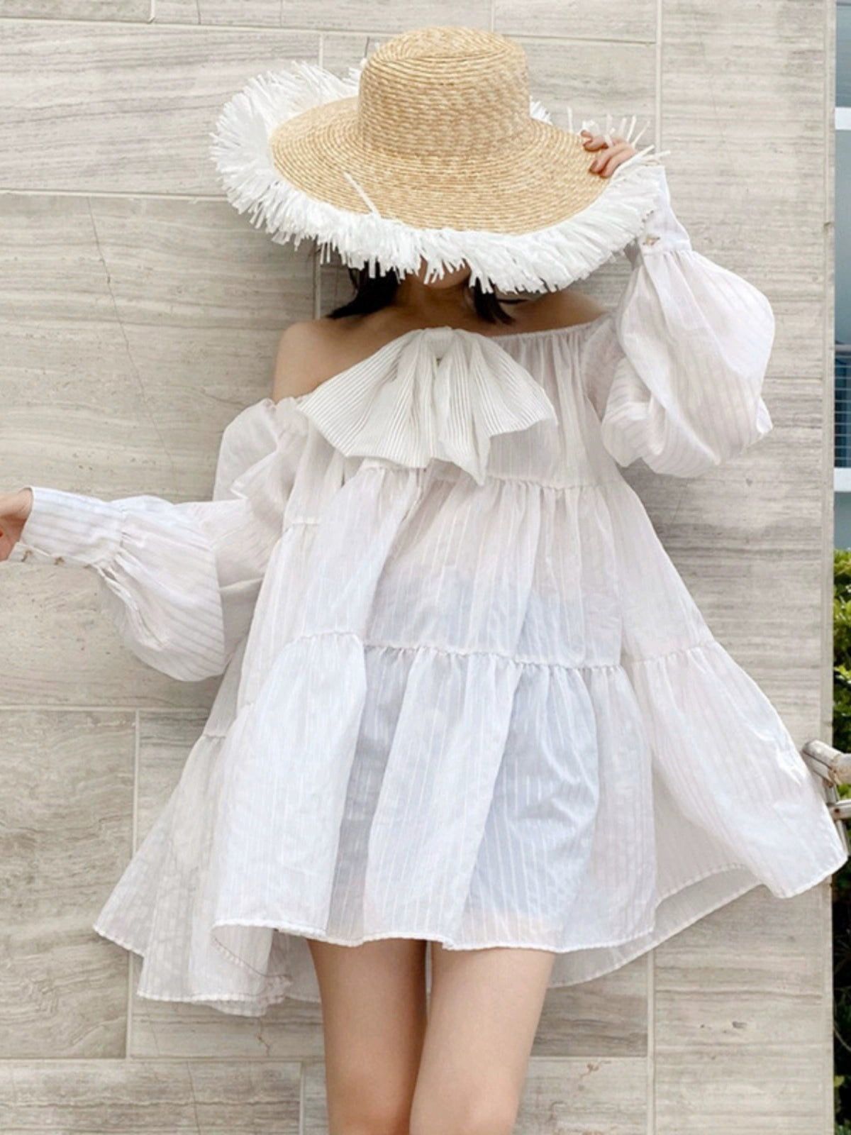 Maxct Sun Hat Fashion Wind Straw Women's Burrs Straw Hat