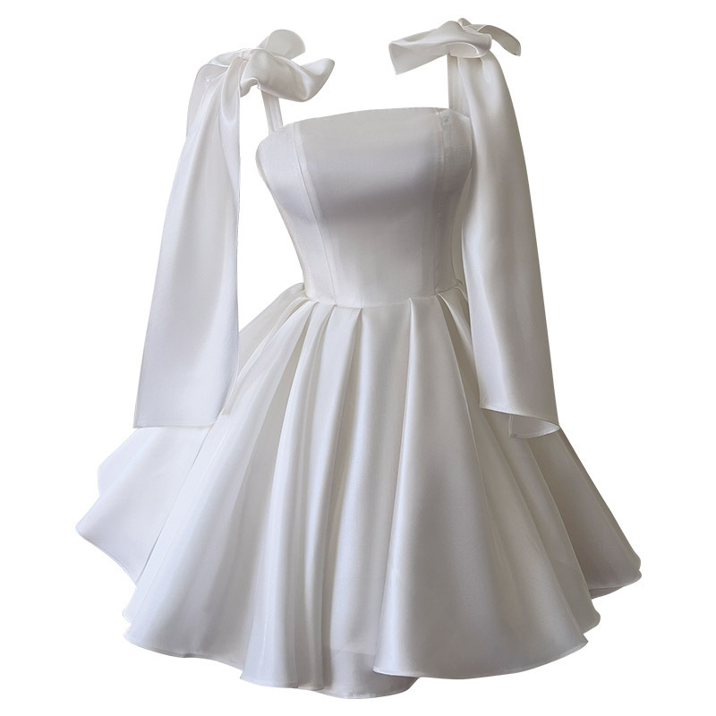 Maxct avant garde dress to impress French Retro Pettiskirt Bow Design Waist-Tight Birthday Short Banquet Dress Sling Dress