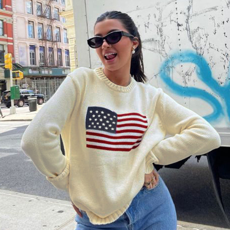 Maxct Mable American Flag Sweater