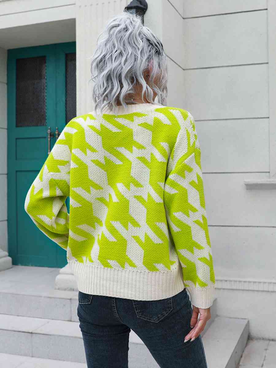 Maxct &Houndstooth Button Down Cardigan