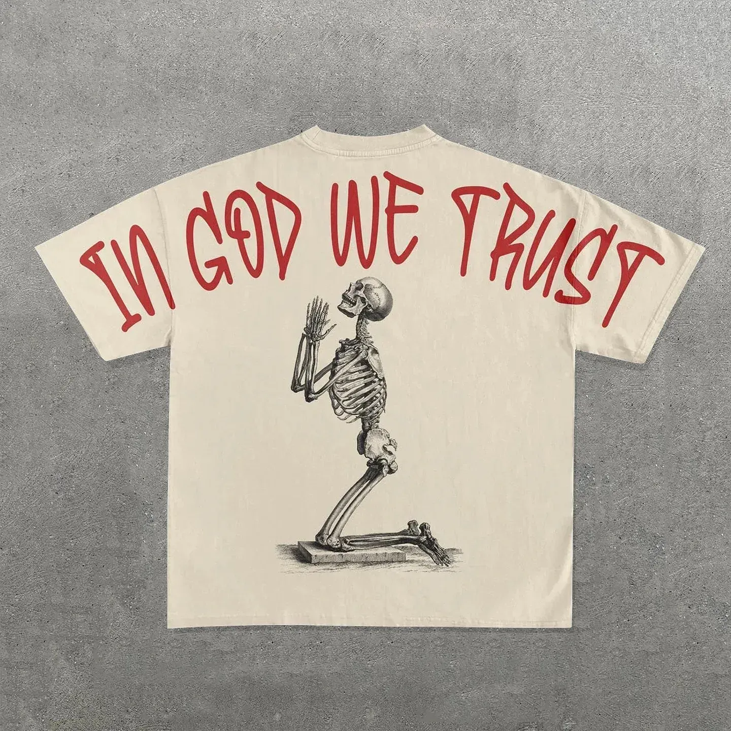 European and American fashion trend cartoon print oversized T-shirt men's Y2K street Harajuku loose short-sleeved T-shirt