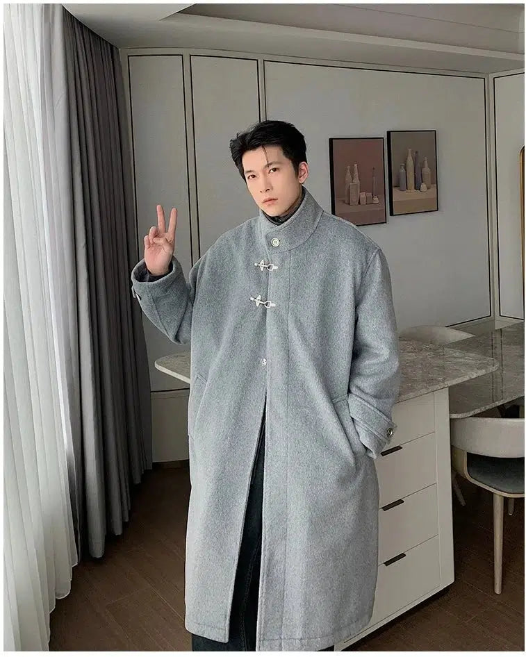 Maxct Two-piece Denim Woolen Coat