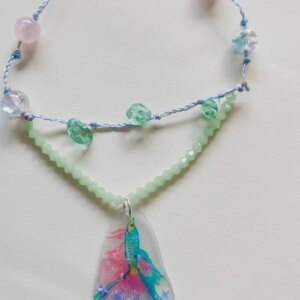 Goldfish Shrink Plastic Necklace Earrings