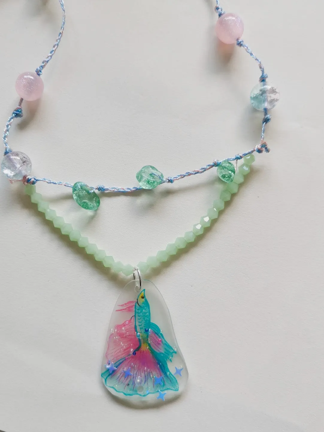 Goldfish Shrink Plastic Necklace Earrings