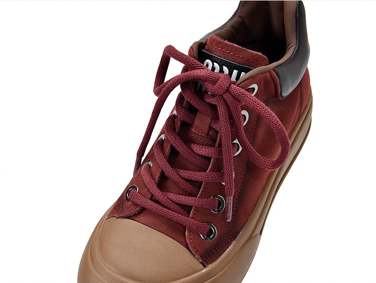 Vintage Leather Lace-Up Short Boots Maxct