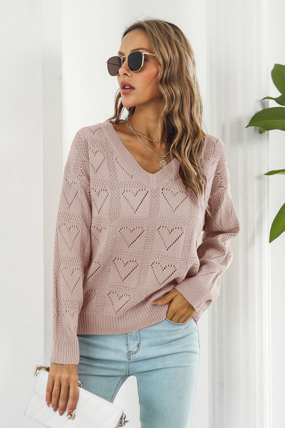 Maxct &V-Neck Drop Shoulder Sweater